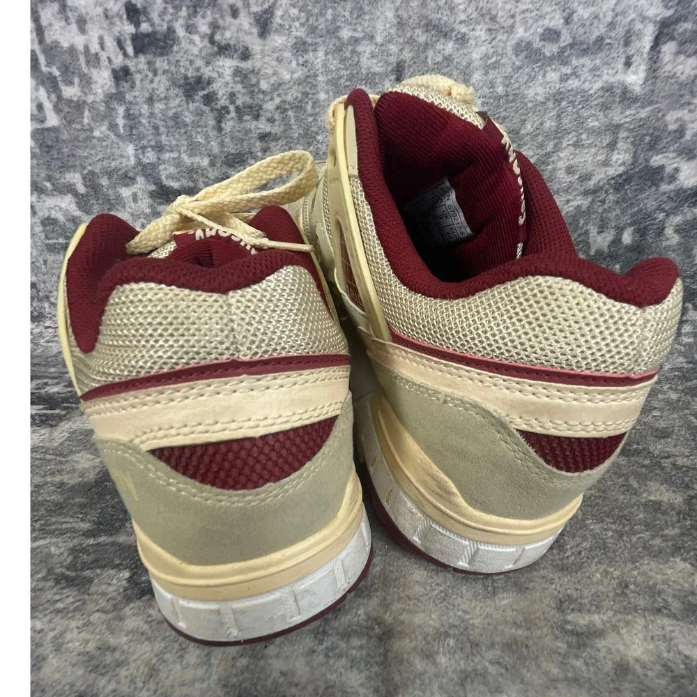 Saucony Men 10 Grid SD Sneakers Cream Burgundy Retro Athleisure‎  Streetwear